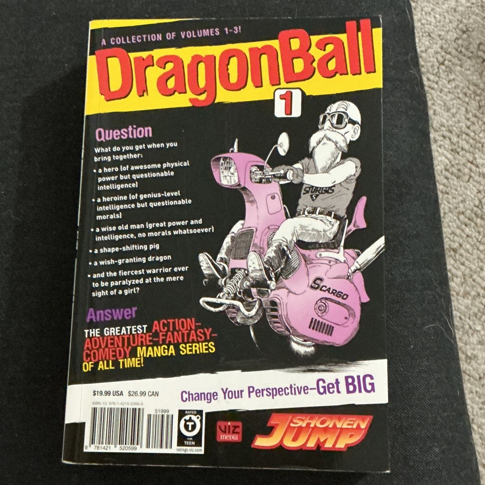 Dragon Ball Manga Volume 1 with Red and Black Cover